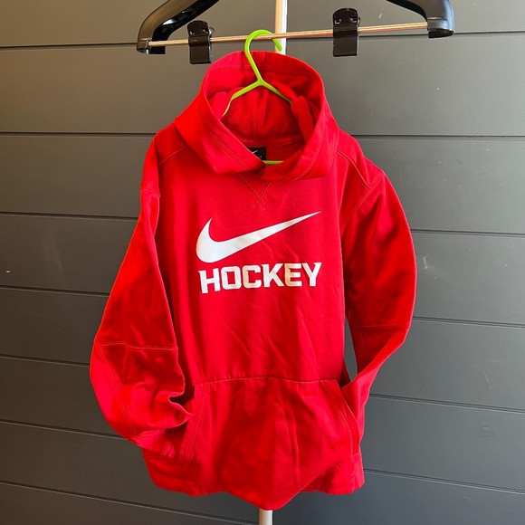 Nike Dri-Fit Hockey Hoodie in Red - Kids Large - Bundle Discount - Picture 1 of 4